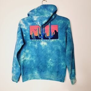 Artist Union Arizona Death Valley turquoise tie dye women's small hoodie